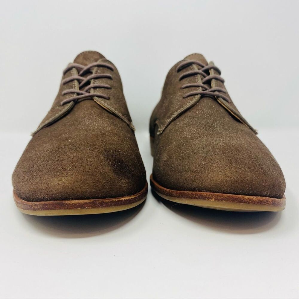 GH BASS 8 Ella Taupe Brown Leather Shimmer Suede Oxford Shoes Academia Y2K* - Picture 3 of 16